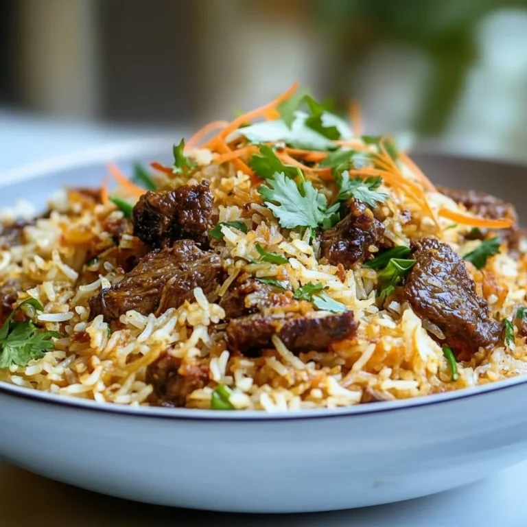 Aromatic Beef Biryani Rice Dish