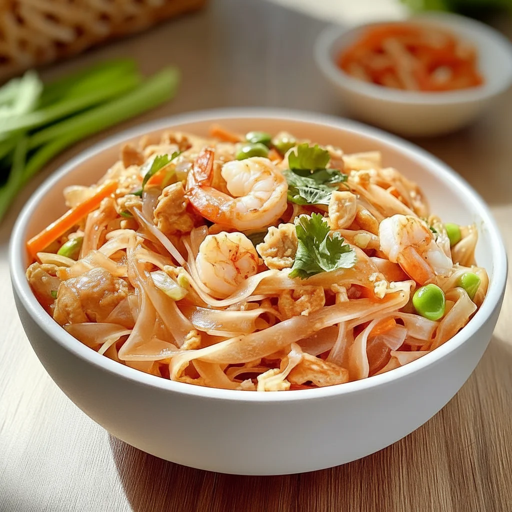 Authentic Pad Thai Chicken Shrimp Recipe