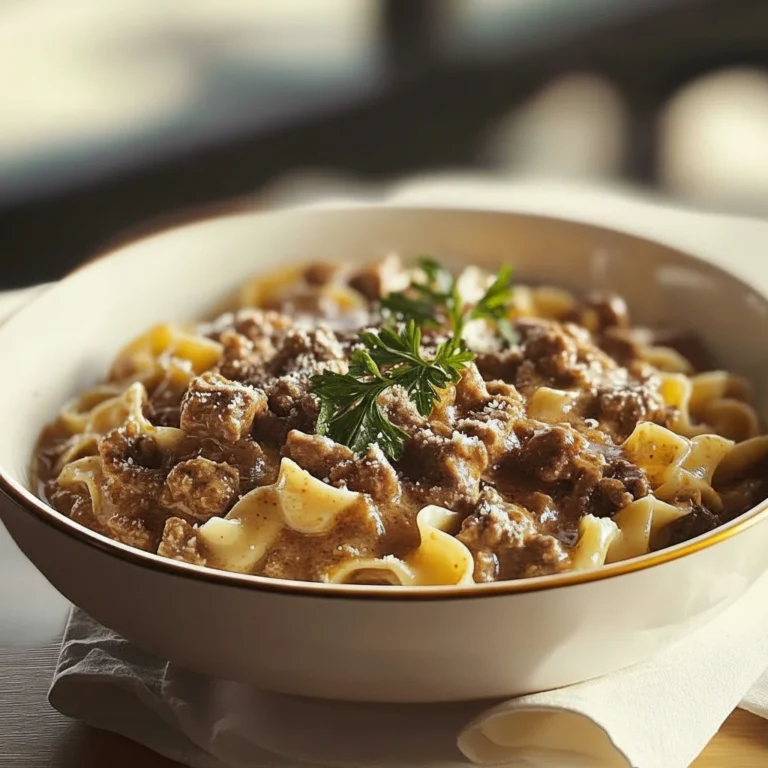 Creamy Beef Stroganoff Ground Beef