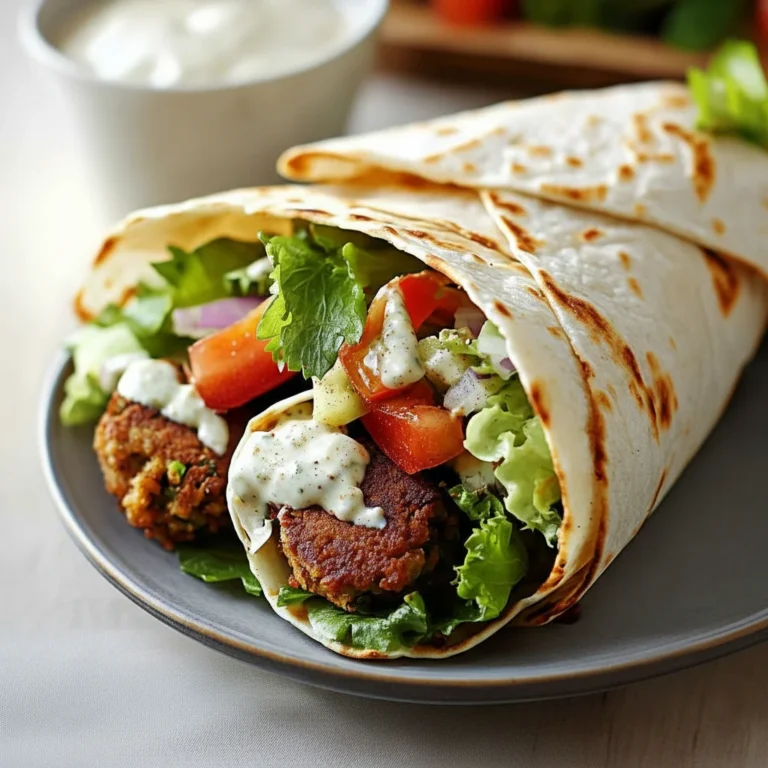 Crispy Falafel Wrap Tahini Sauce