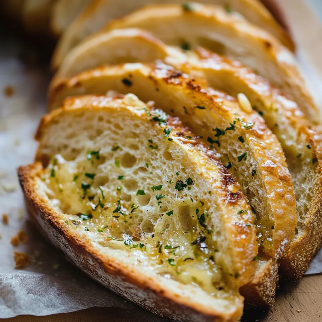 Easy Garlic Bread Sliced Bread