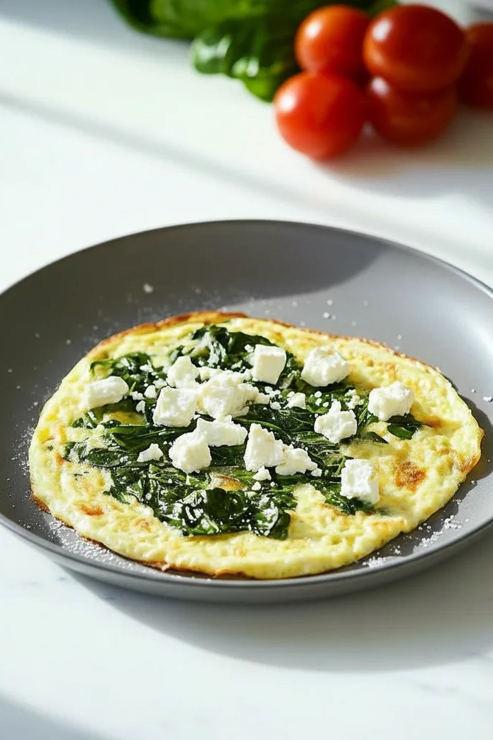 Spinach Feta Omelette Recipe