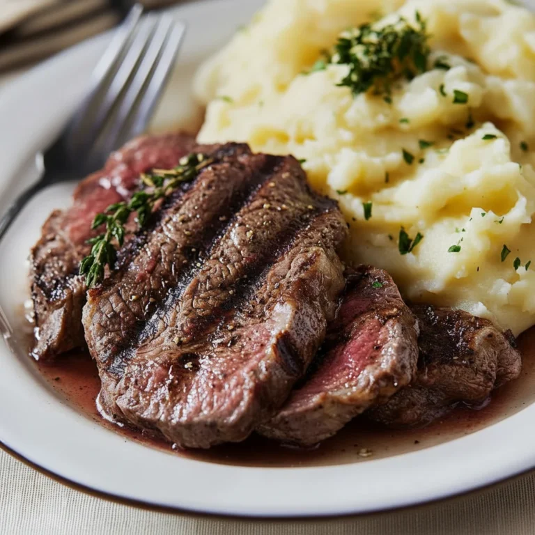 Grilled Beef Steak Mashed Potatoes