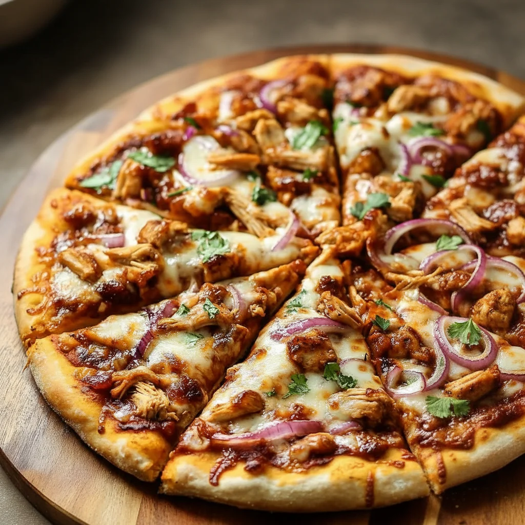 Homemade Bbq Chicken Pizza Halal