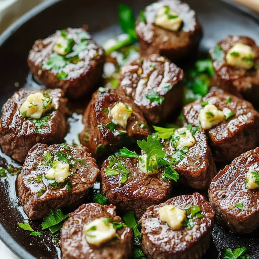 Juicy Steak Bites Garlic Butter Recipe