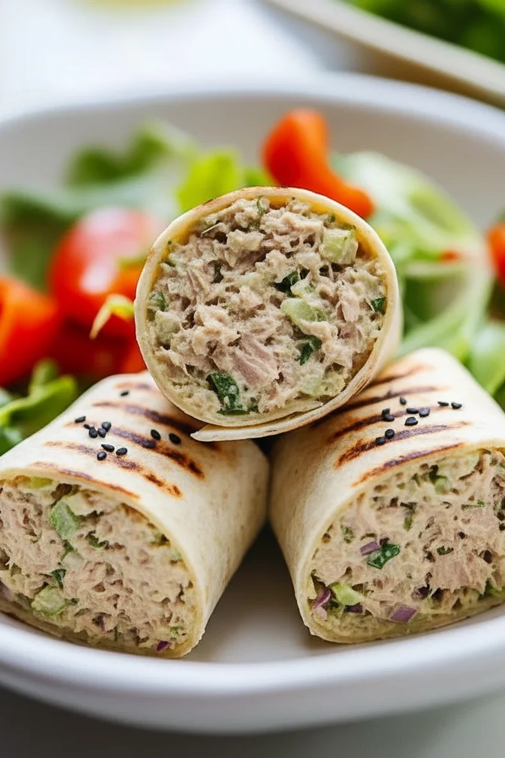 Tuna Salad Wrap Olive Oil Dressing