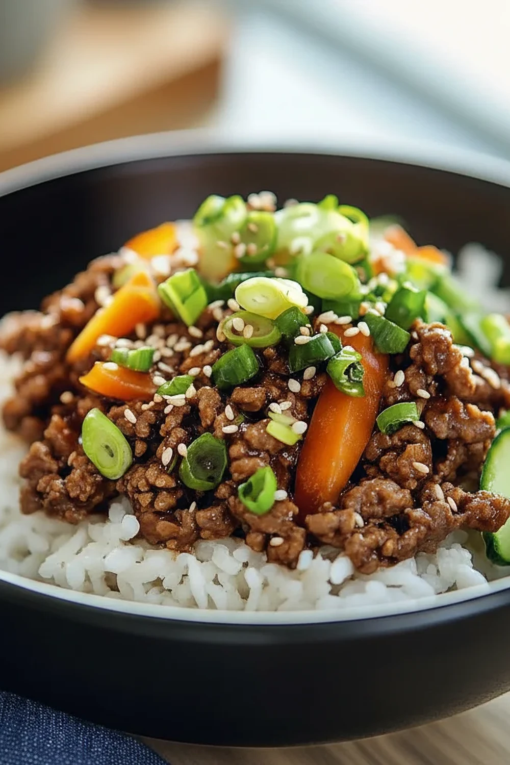Korean Ground Beef Bowl Recipe