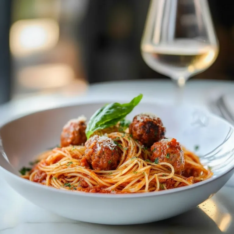 Spaghetti Marinara Halal Meatballs