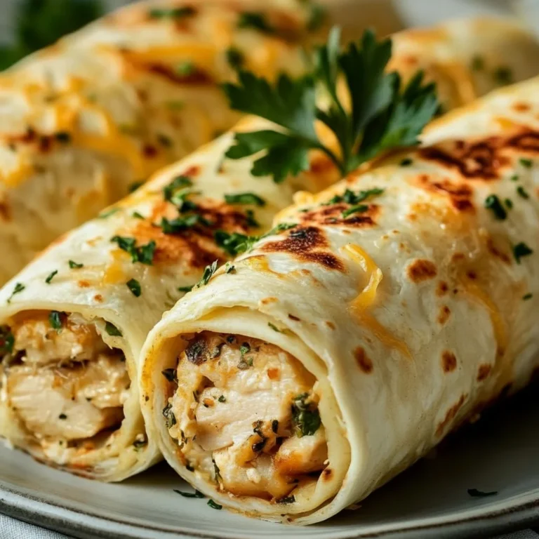 Toasted Cheesy Garlic Chicken Wraps