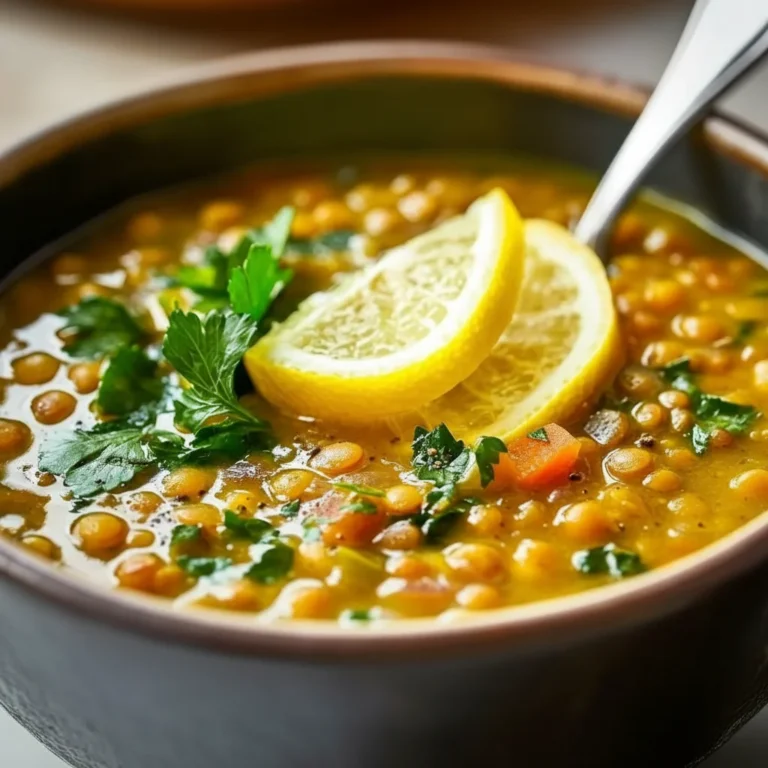Zesty Lentil Soup Cumin Lemon Recipe