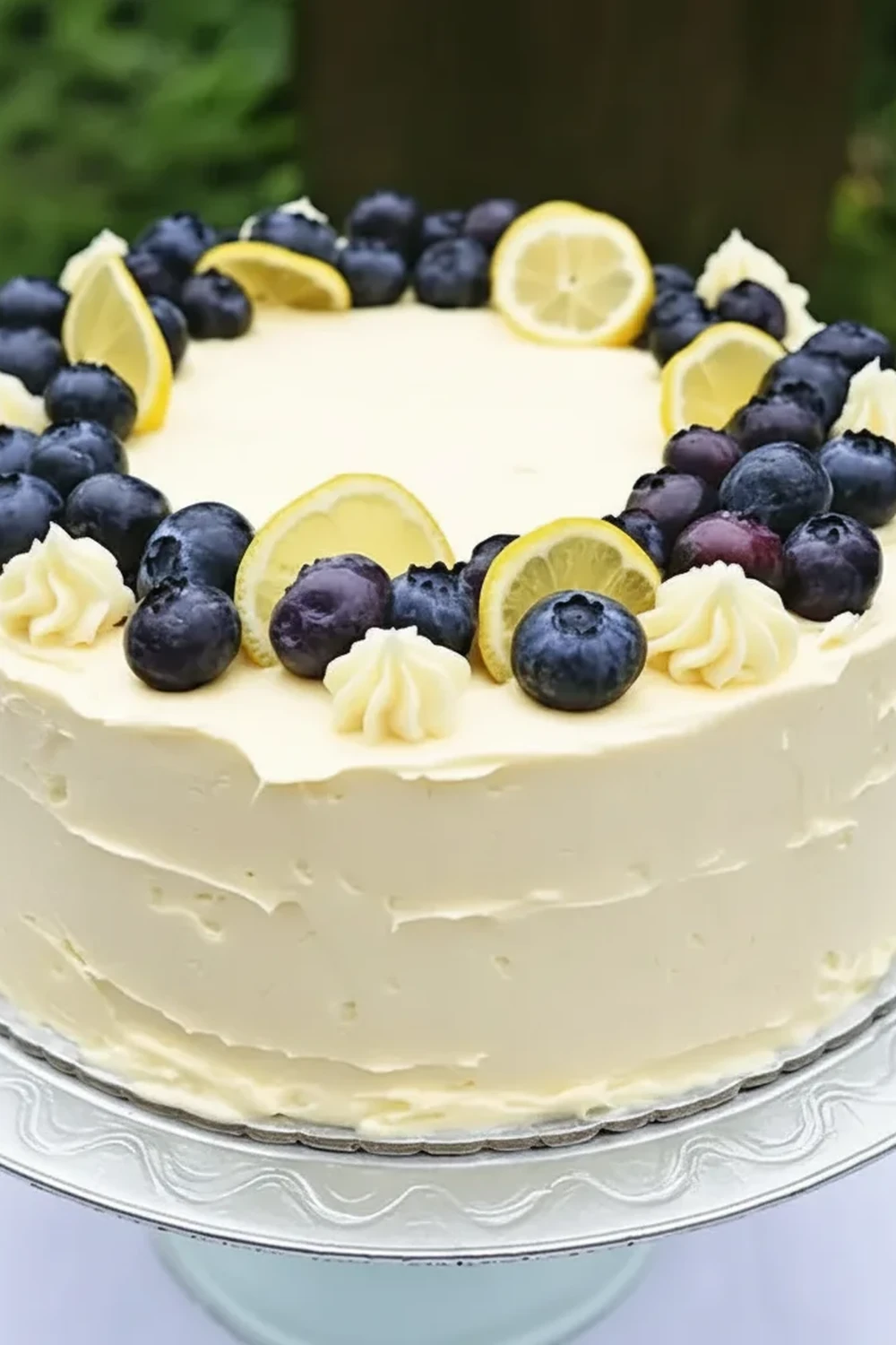 Blueberry Cake Lemon Frosting