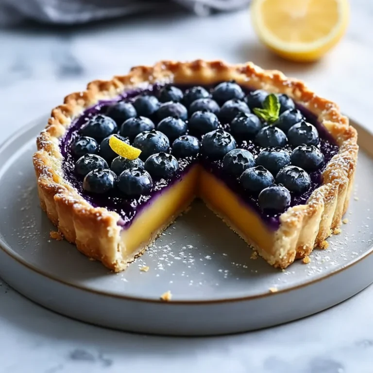 Blueberry Lemon Curd Tart