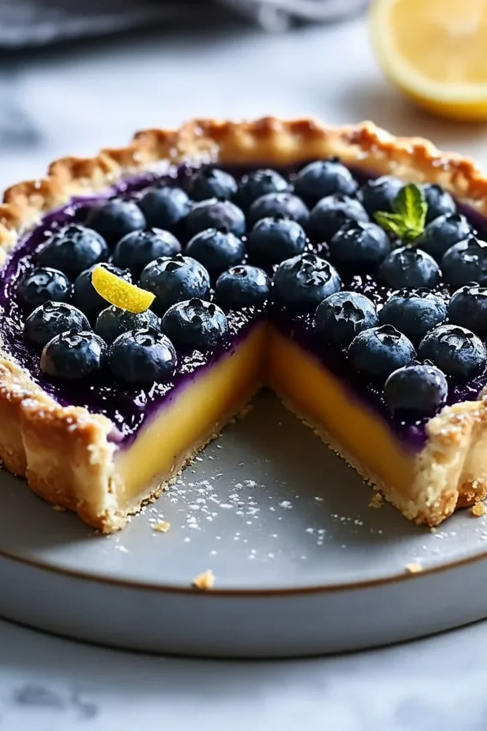 Blueberry Lemon Curd Tart