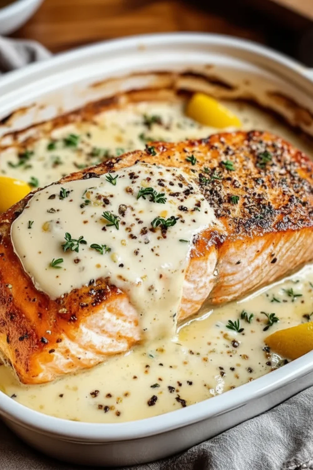 Baked Boursin Salmon