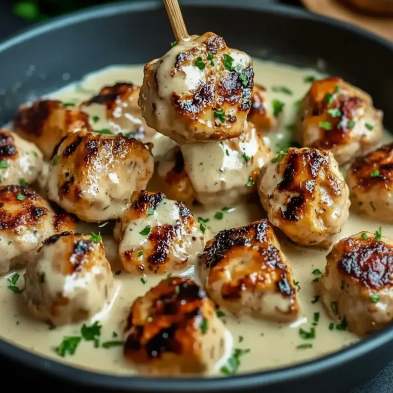 Creamy Garlic Sauce Chicken Bites