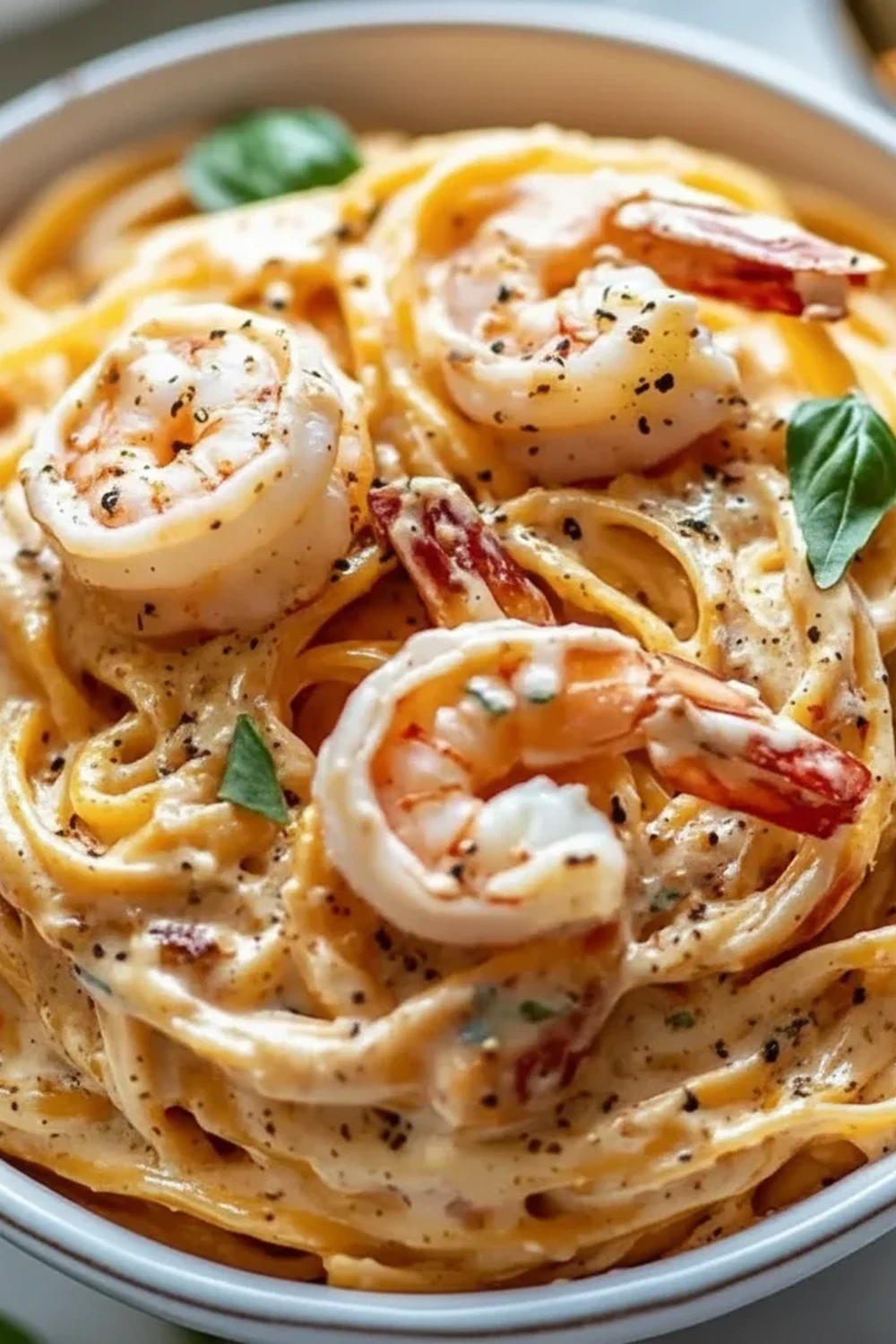 Creamy Tuscan Shrimp Linguine