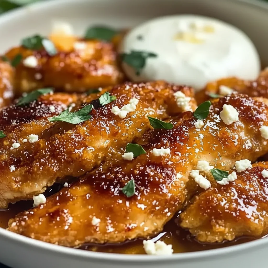 Crispy Hot Honey Feta Chicken