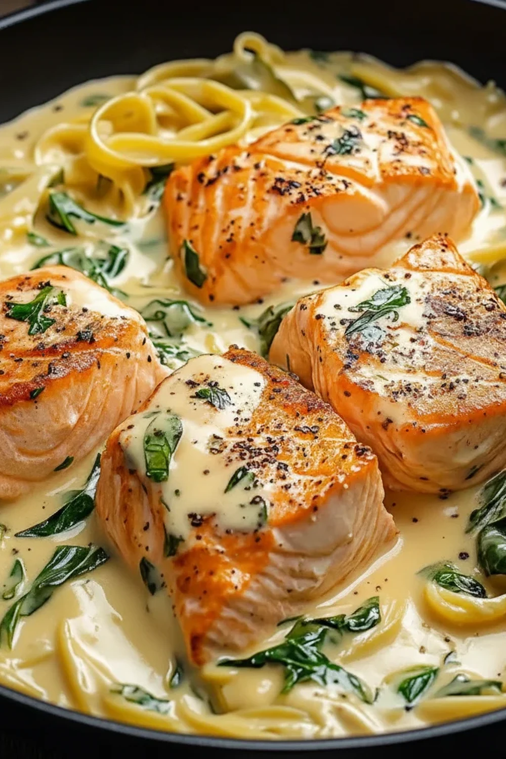 Creamy Salmon Florentine