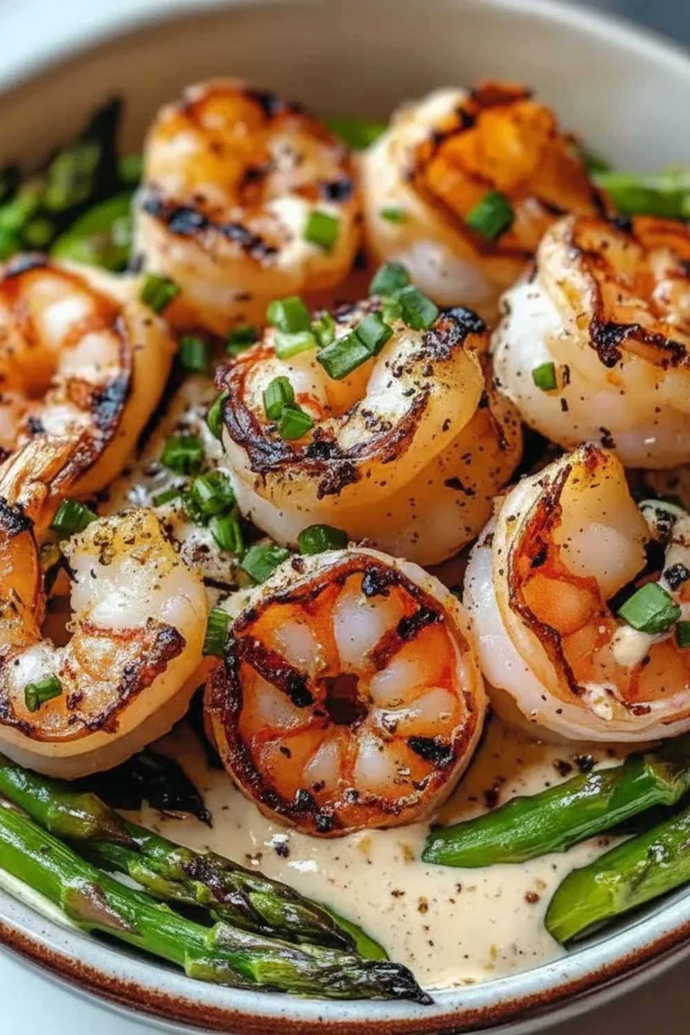 Grilled Shrimp Bowl Asparagus