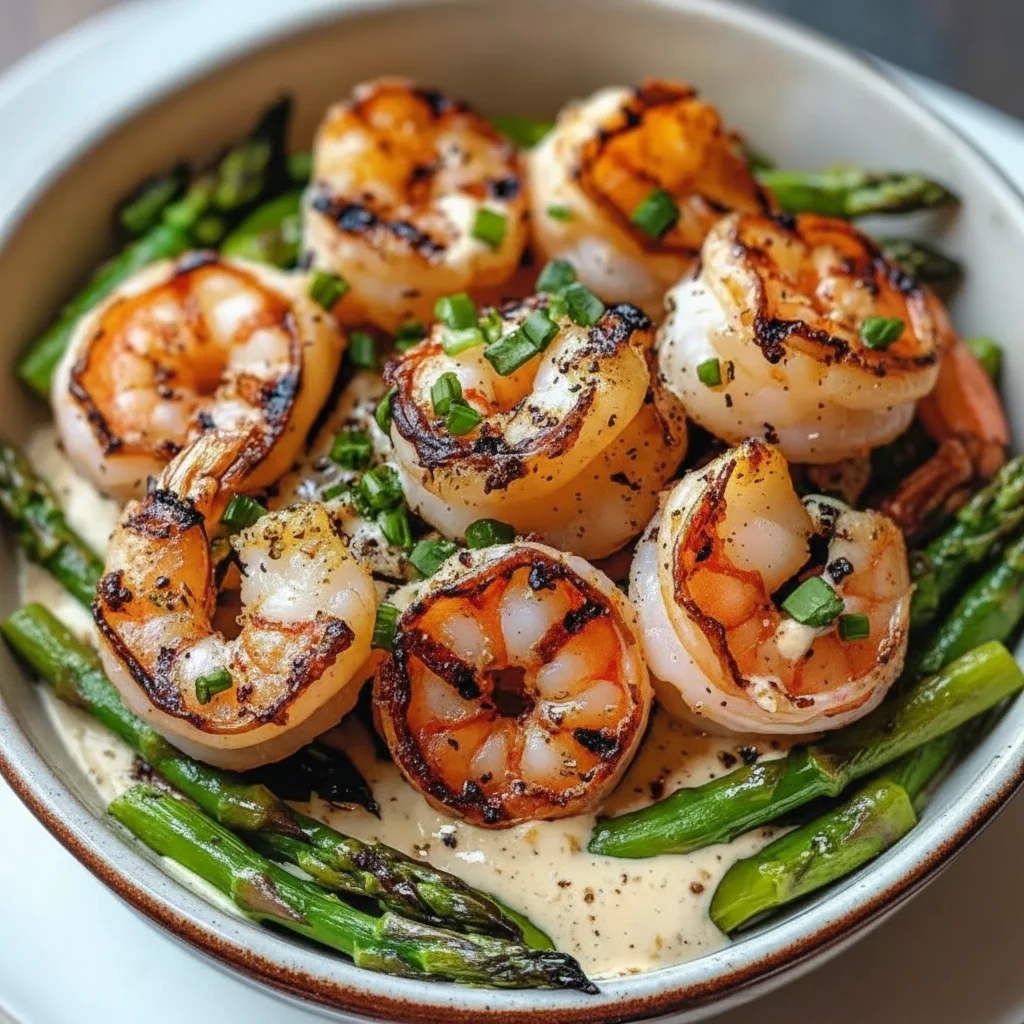 Grilled Shrimp Bowl Asparagus