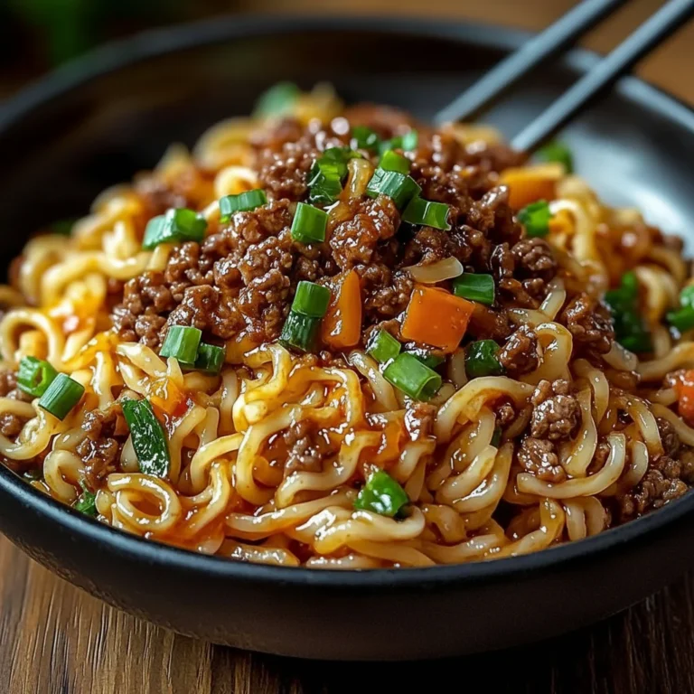 Mongolian Ground Beef Noodles