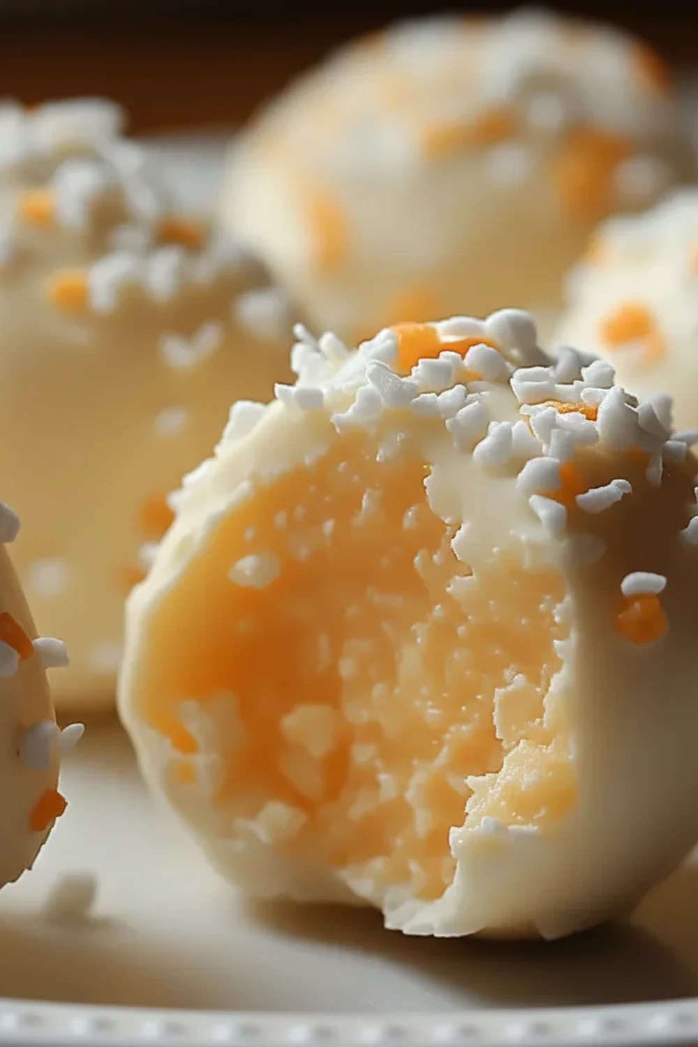 No Bake Orange Creamsicle Truffles