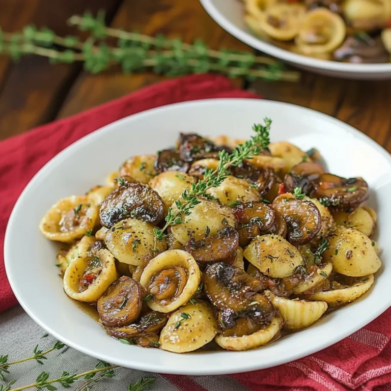 Orecchiette Mushroom Thyme Sauce