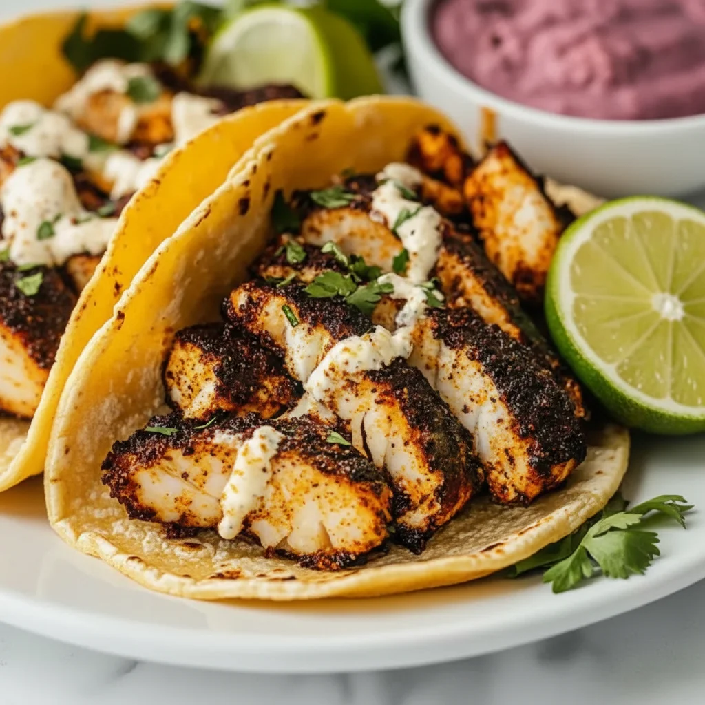 Spicy Blackened Fish Tacos