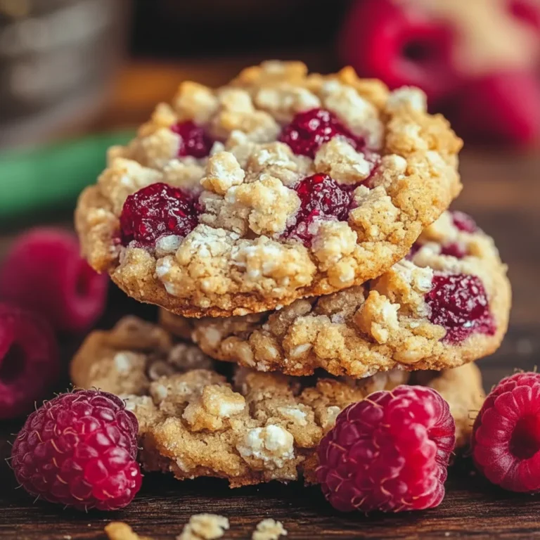 Sweet Raspberry Crumble Cookies