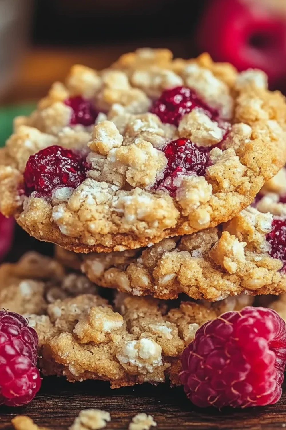 Raspberry Crumble Cookies