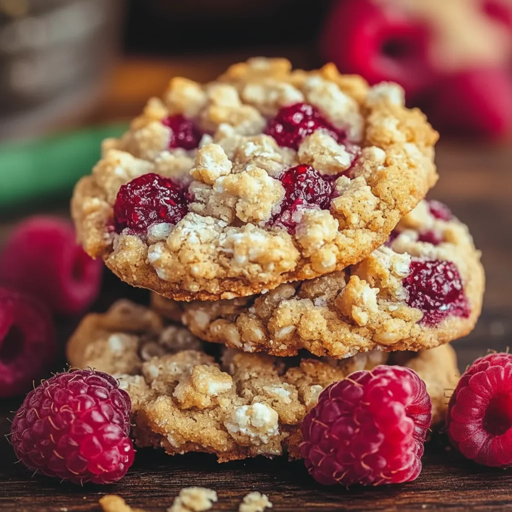 Sweet Raspberry Crumble Cookies