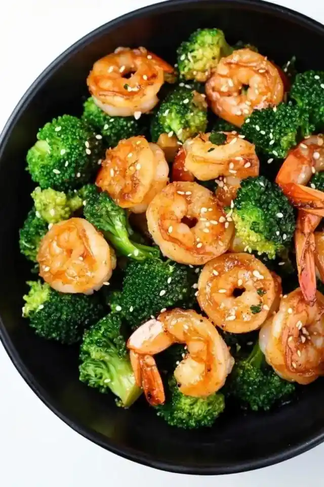 Broccoli and Sesame Shrimp Bowl