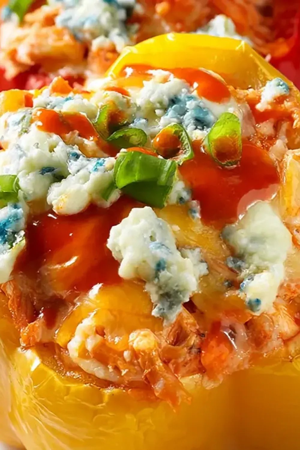 Buffalo Chicken Stuffed Peppers (Spicy)
