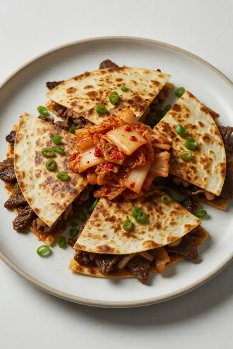 Bulgogi Quesadillas with Kimchi
