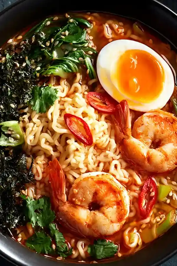 Coconut Chilli Ramen with Shrimp