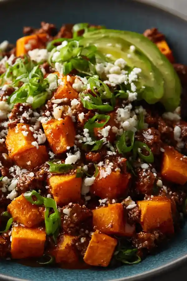 Spicy Beef and Sweet Potato Bowl