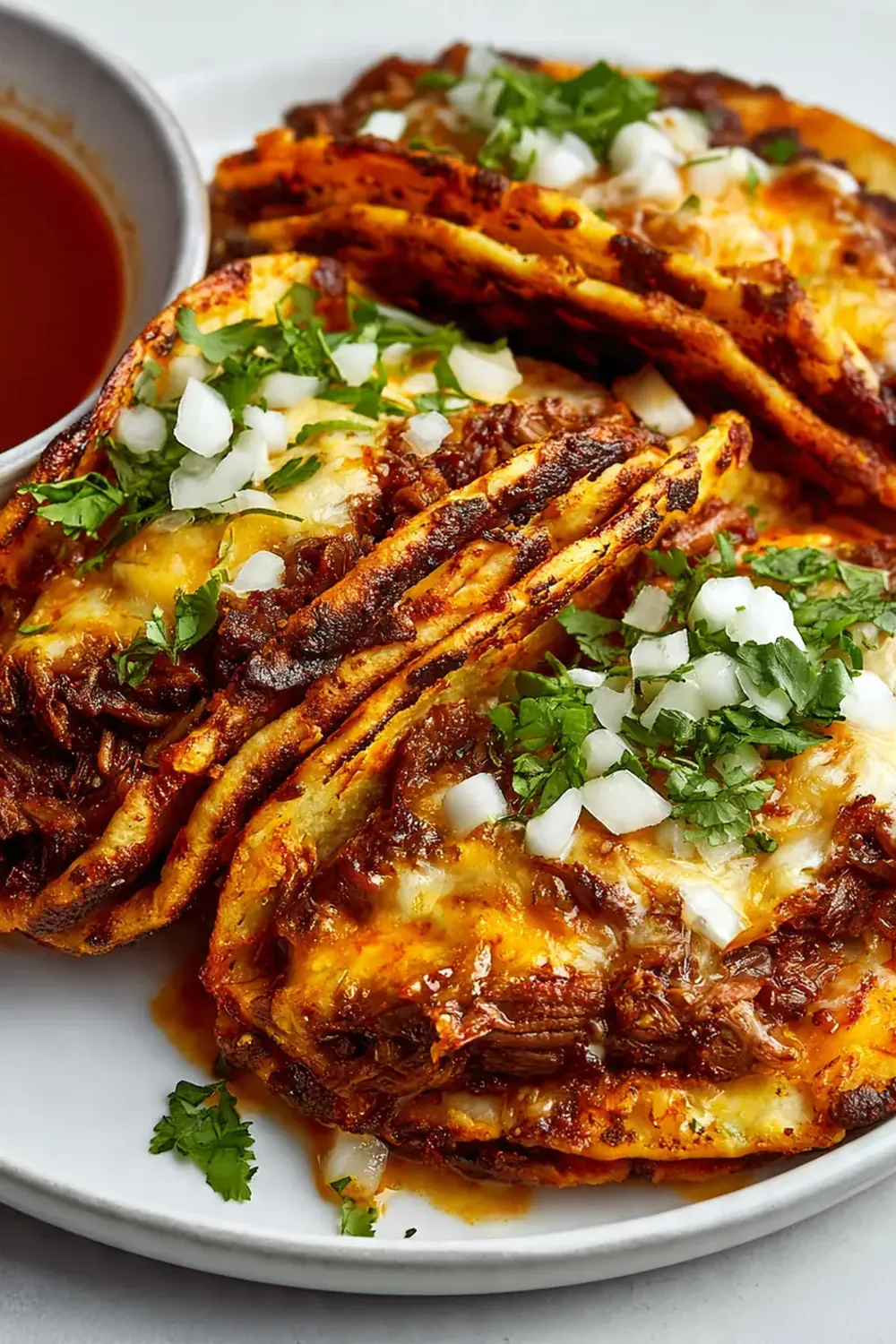 Spicy Beef Birria Tacos with Consommé