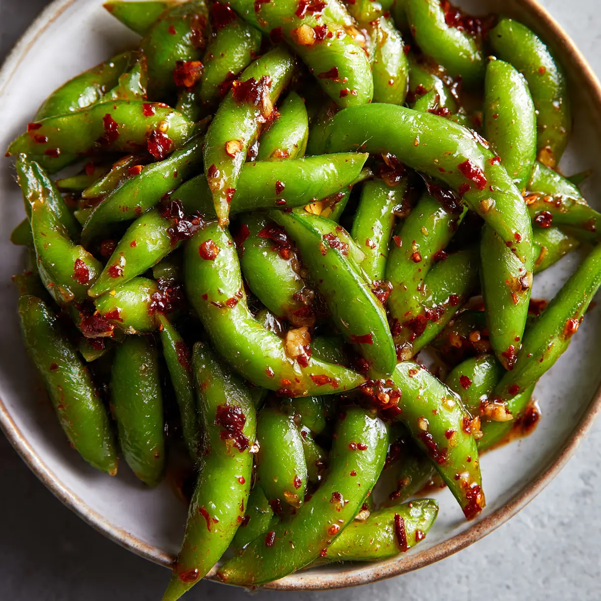 Spicy Chili Garlic Edamame