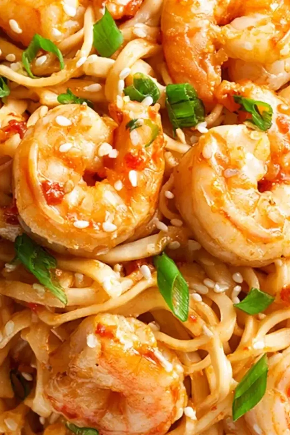 Spicy Garlic Chili Noodles with Shrimp