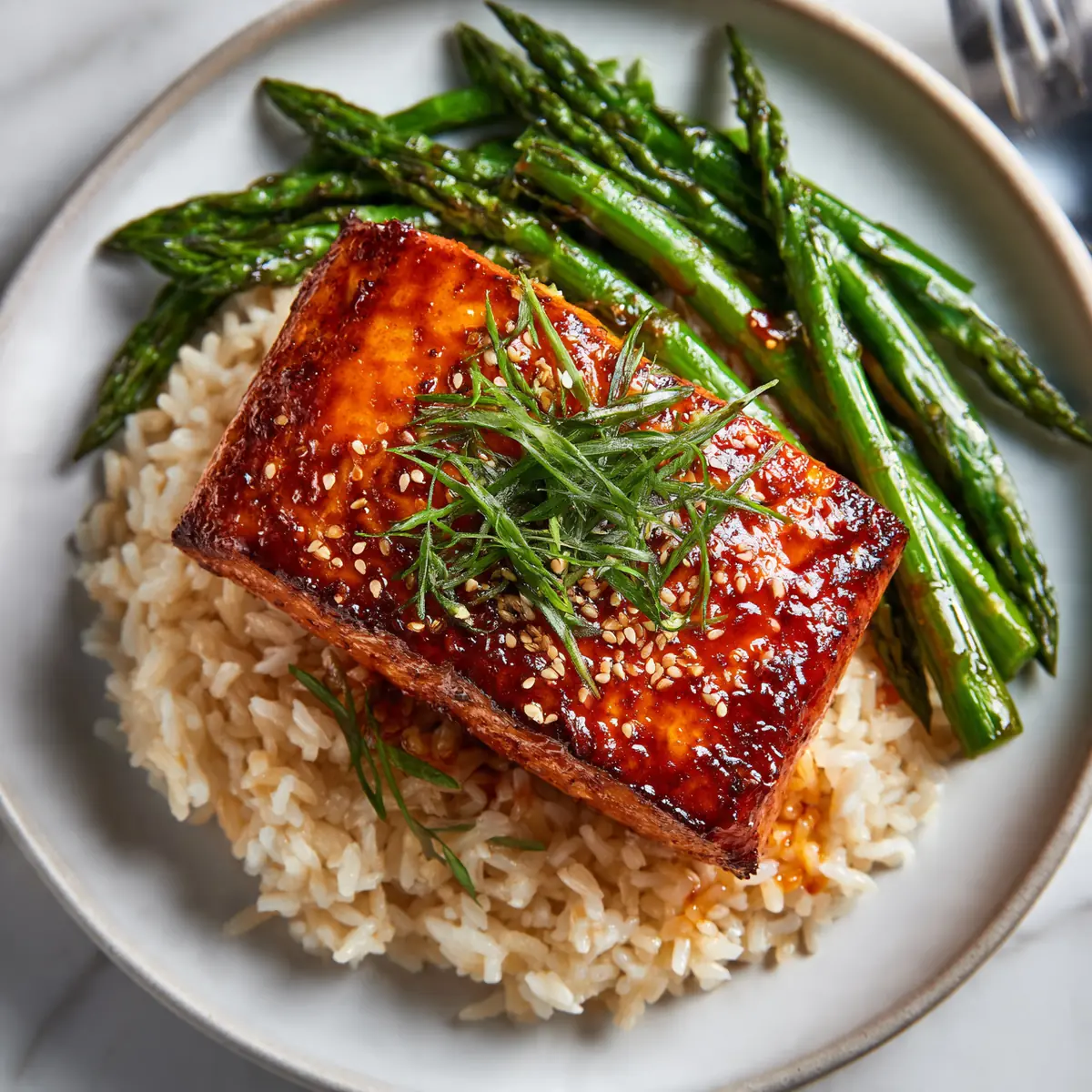 Spicy Gochujang Glazed Salmon