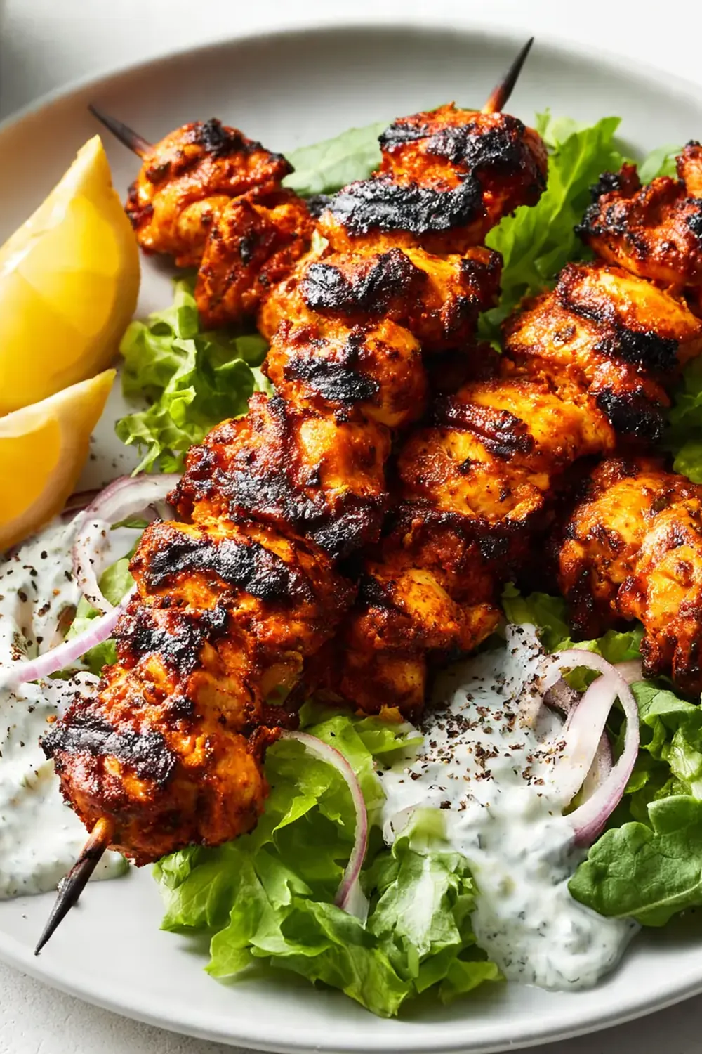 Spicy Harissa Grilled Chicken Skewers