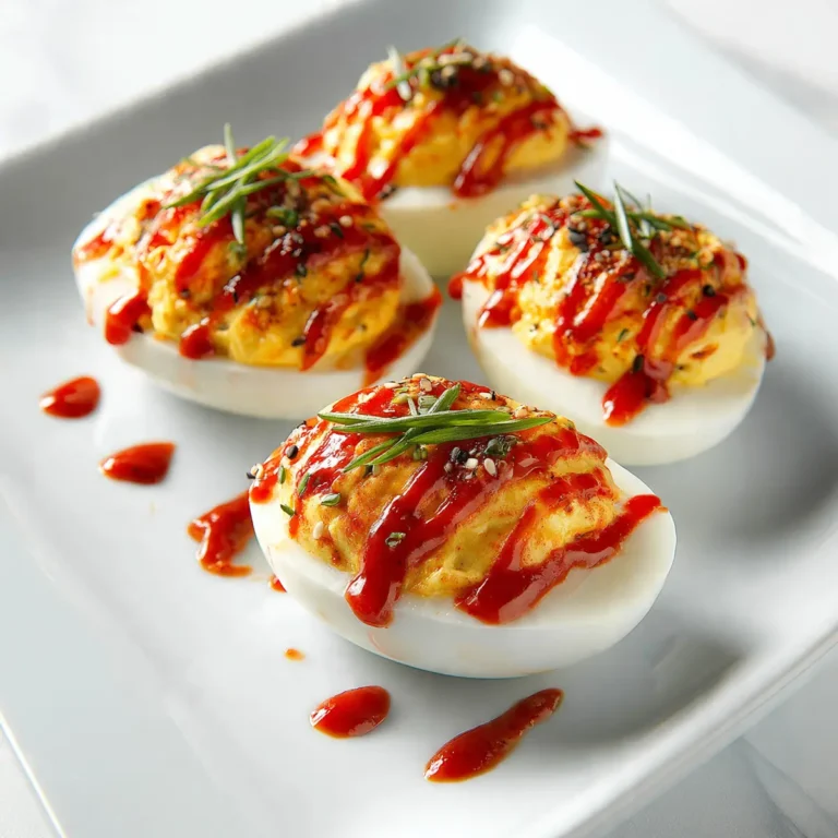 Spicy Sriracha Deviled Eggs