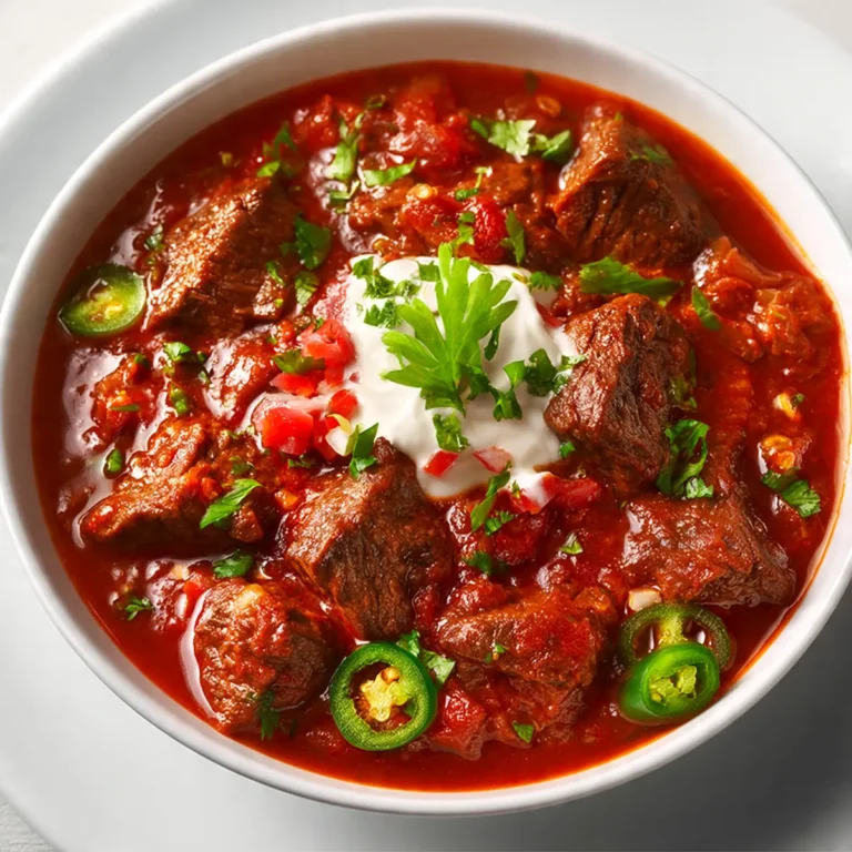 Texas-Style Spicy Beef Chili (No Beans)