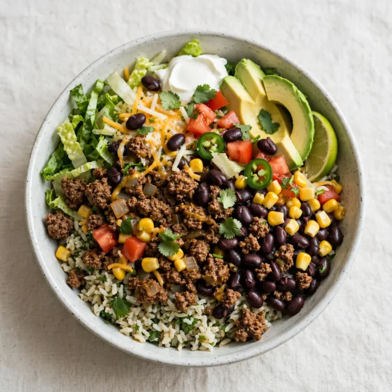 Beef And Bean Burrito Bowl