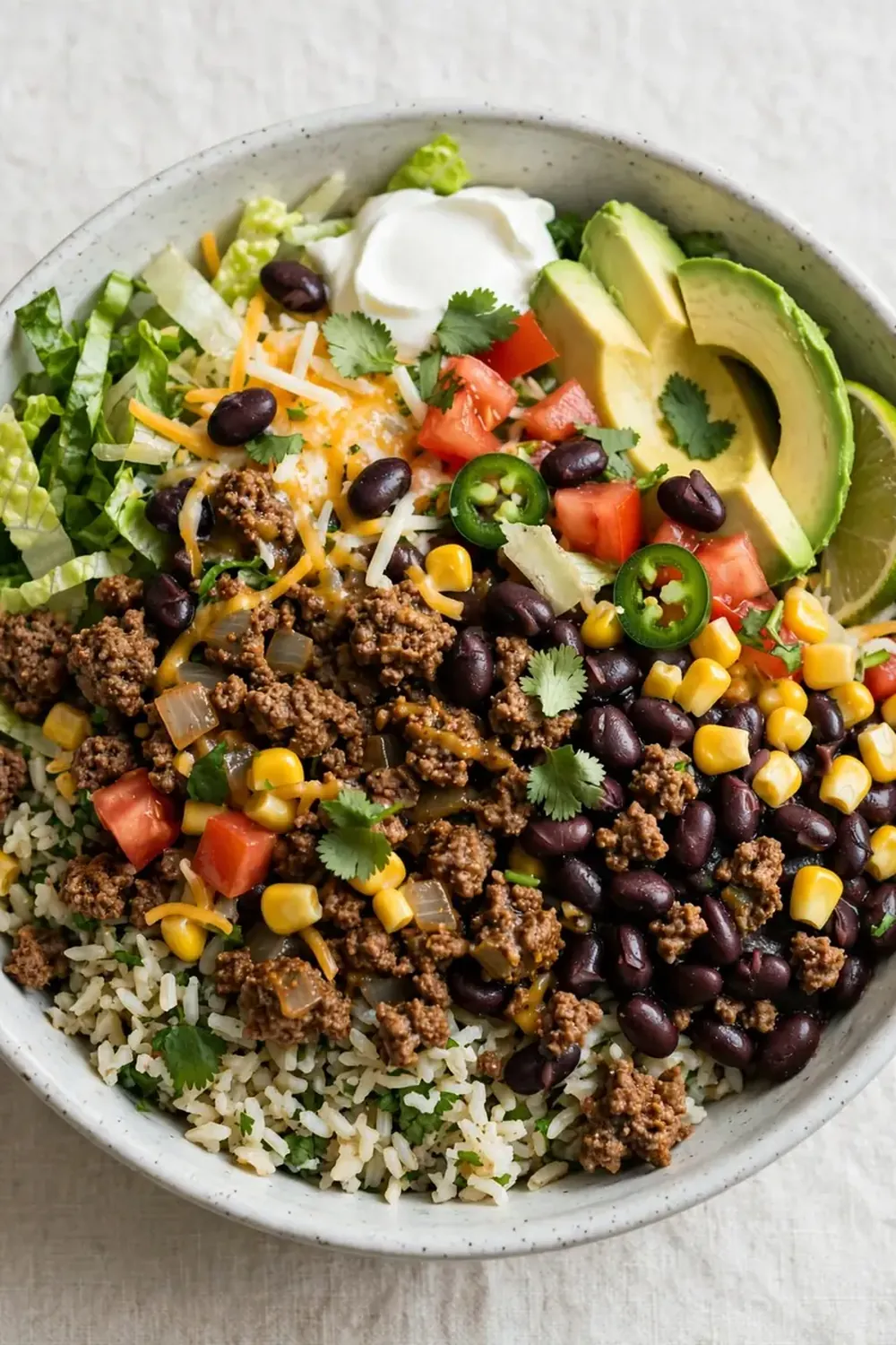 Beef and Bean Burrito Bowl