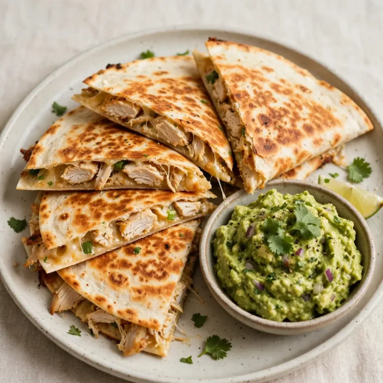 Chicken Quesadillas With Guacamole