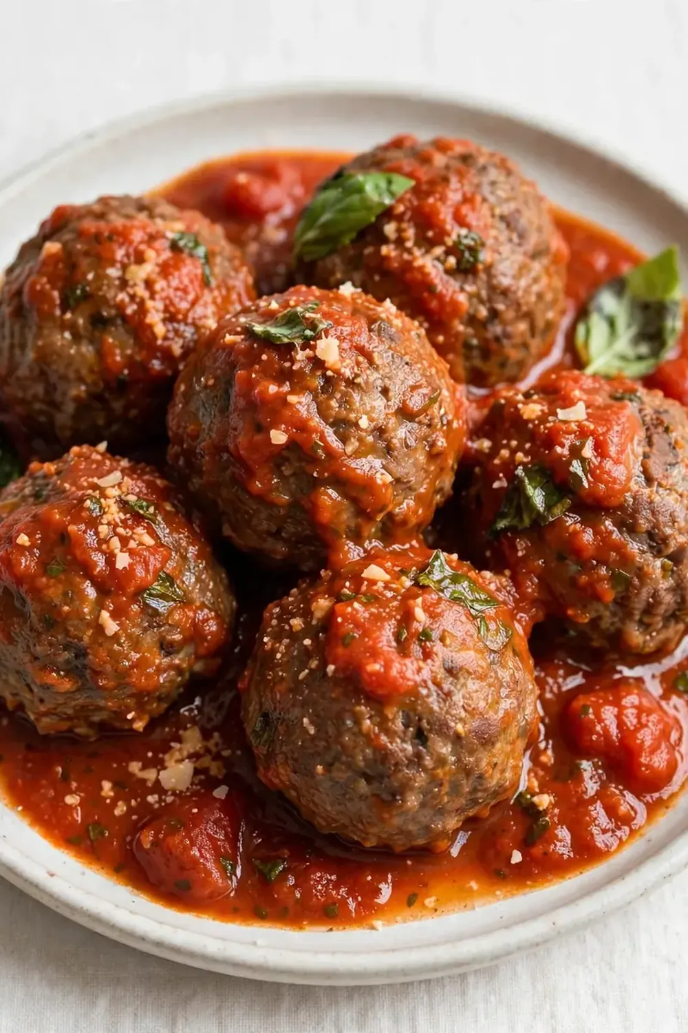 Classic Beef Meatballs in Marinara Sauce