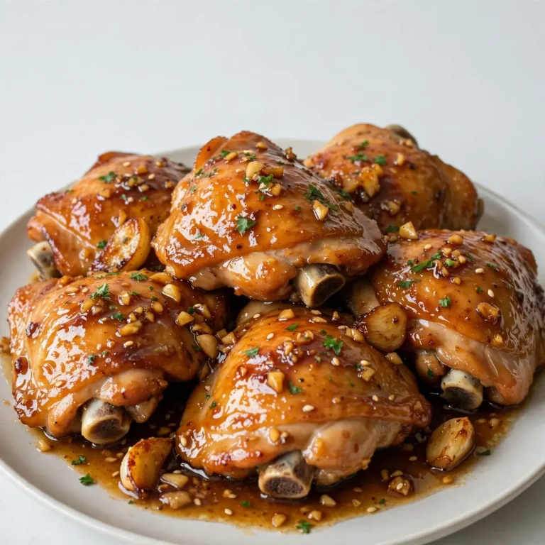 Honey Garlic Baked Chicken Thighs