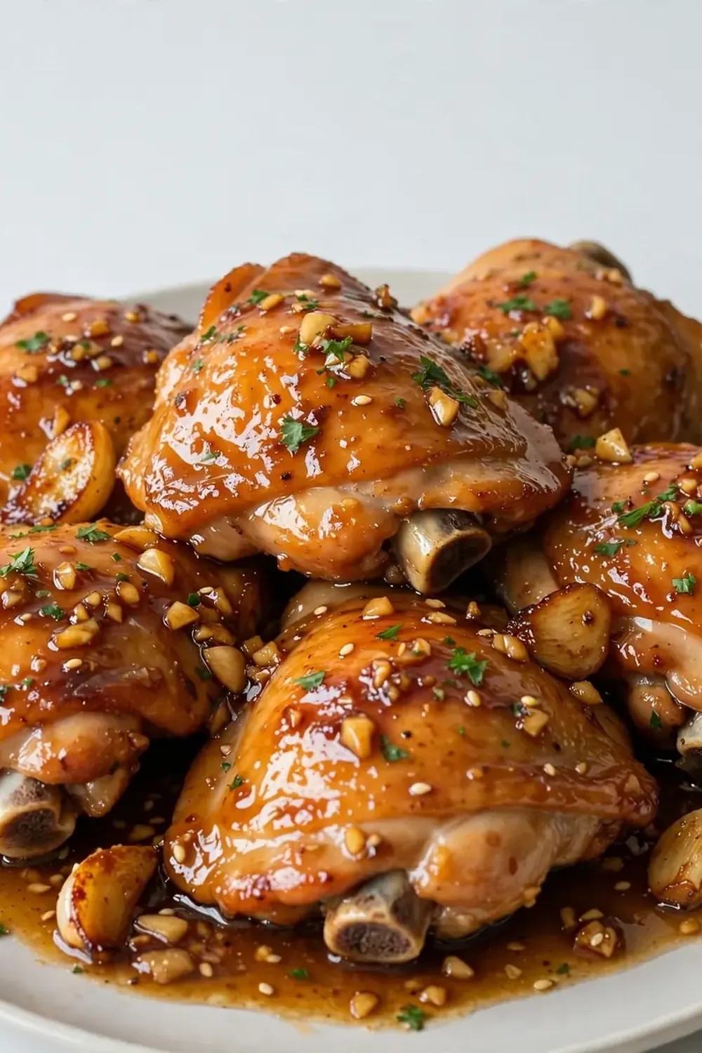 Honey Garlic Baked Chicken Thighs