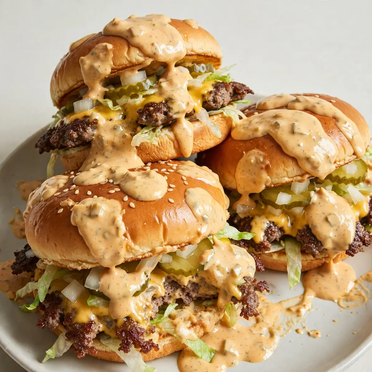 Juicy Smash Burgers With Special Sauce